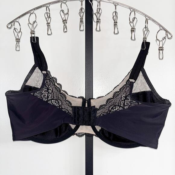 Bali Adjustable Underwire Bra - Black, Plus Size 38DDD - Picture 2 of 7